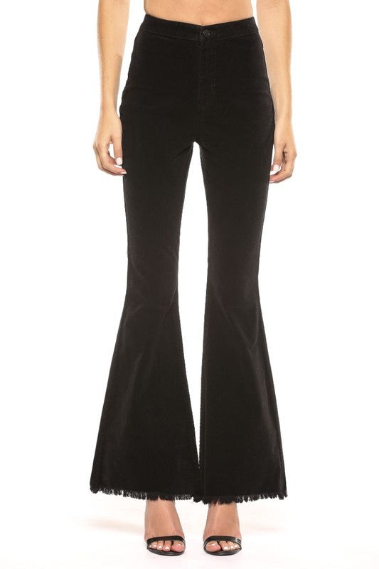 Pantalon en Velours Côtelé Femme Taille Haute Super Flare 3