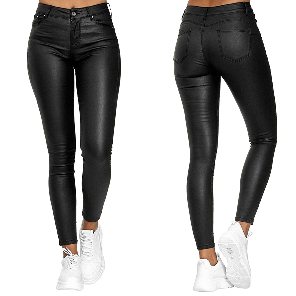 Pantalon en cuir pour femmes style automnal 5