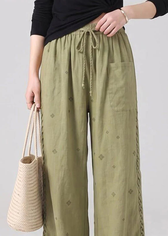Pantalon large à cordon de serrage et jambes nouées pour femme 3