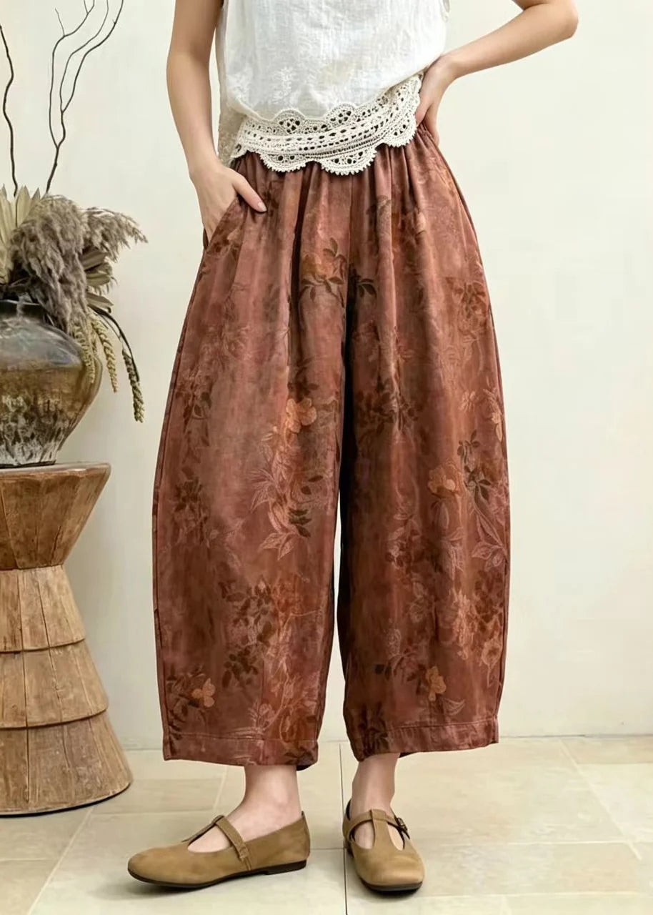 Pantalon sarouel court décontracté pour femme 3