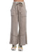 Pantalons Amples en Tricot de Terry Lavé Minéral pour Femme 0