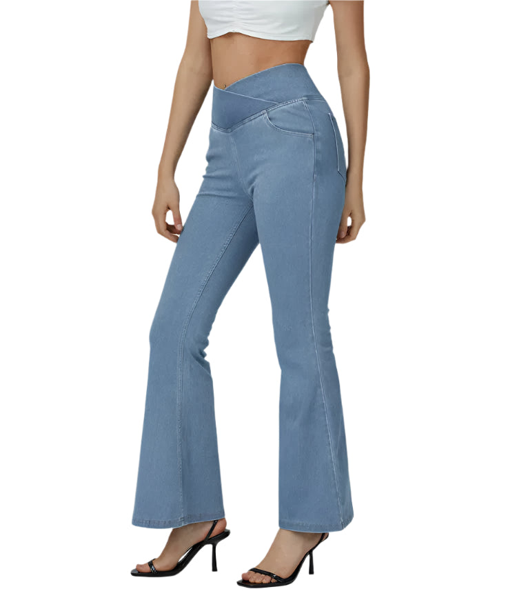 Pantalons Évasés Élastiques pour Femmes 0