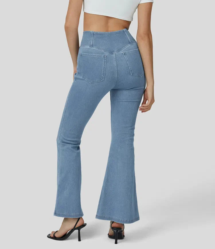 Pantalons Évasés Élastiques pour Femmes 2