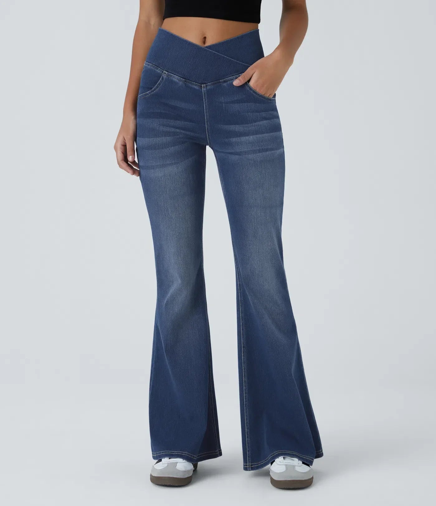 Pantalons Évasés Élastiques pour Femmes 4