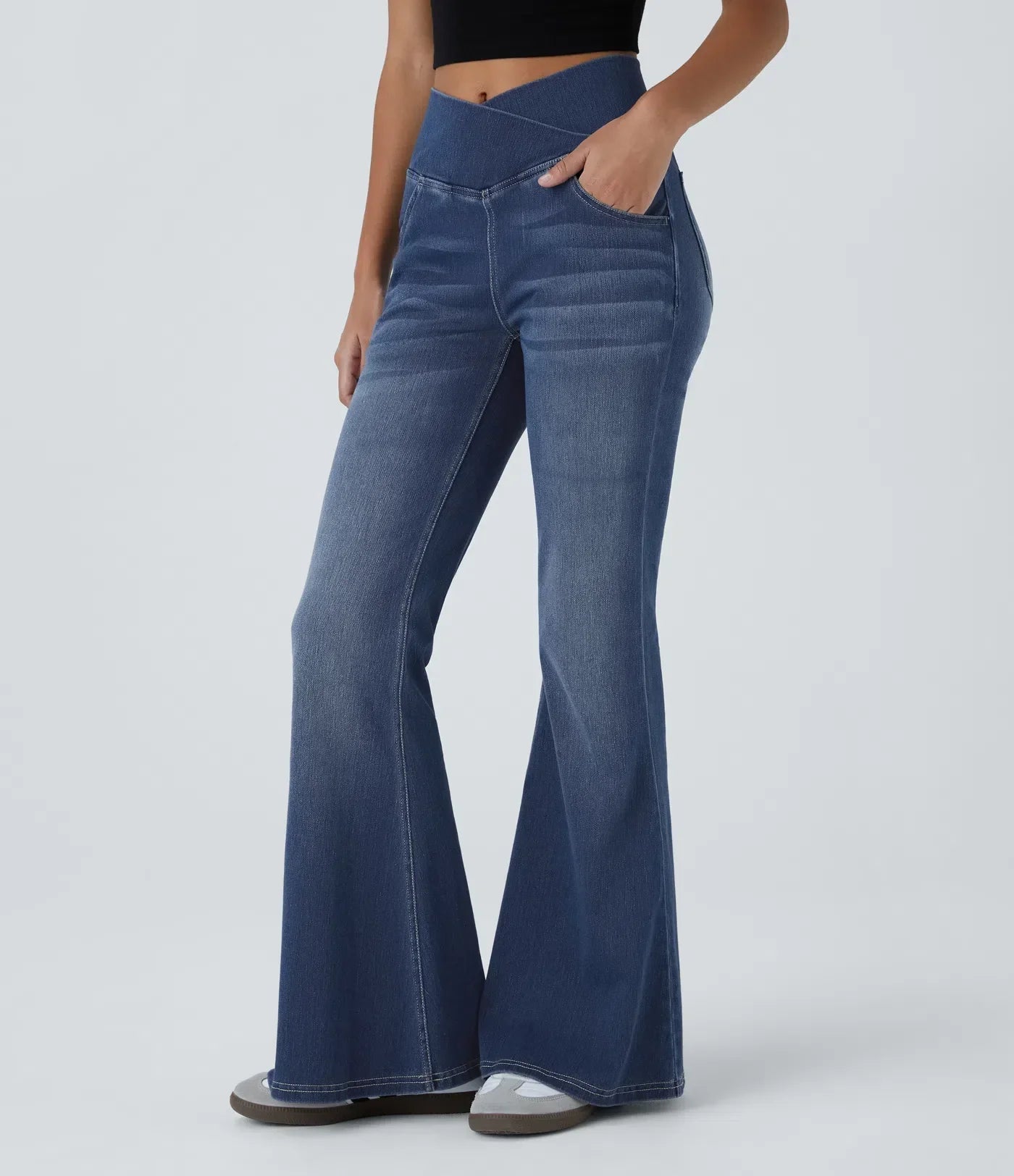 Pantalons Évasés Élastiques pour Femmes 6