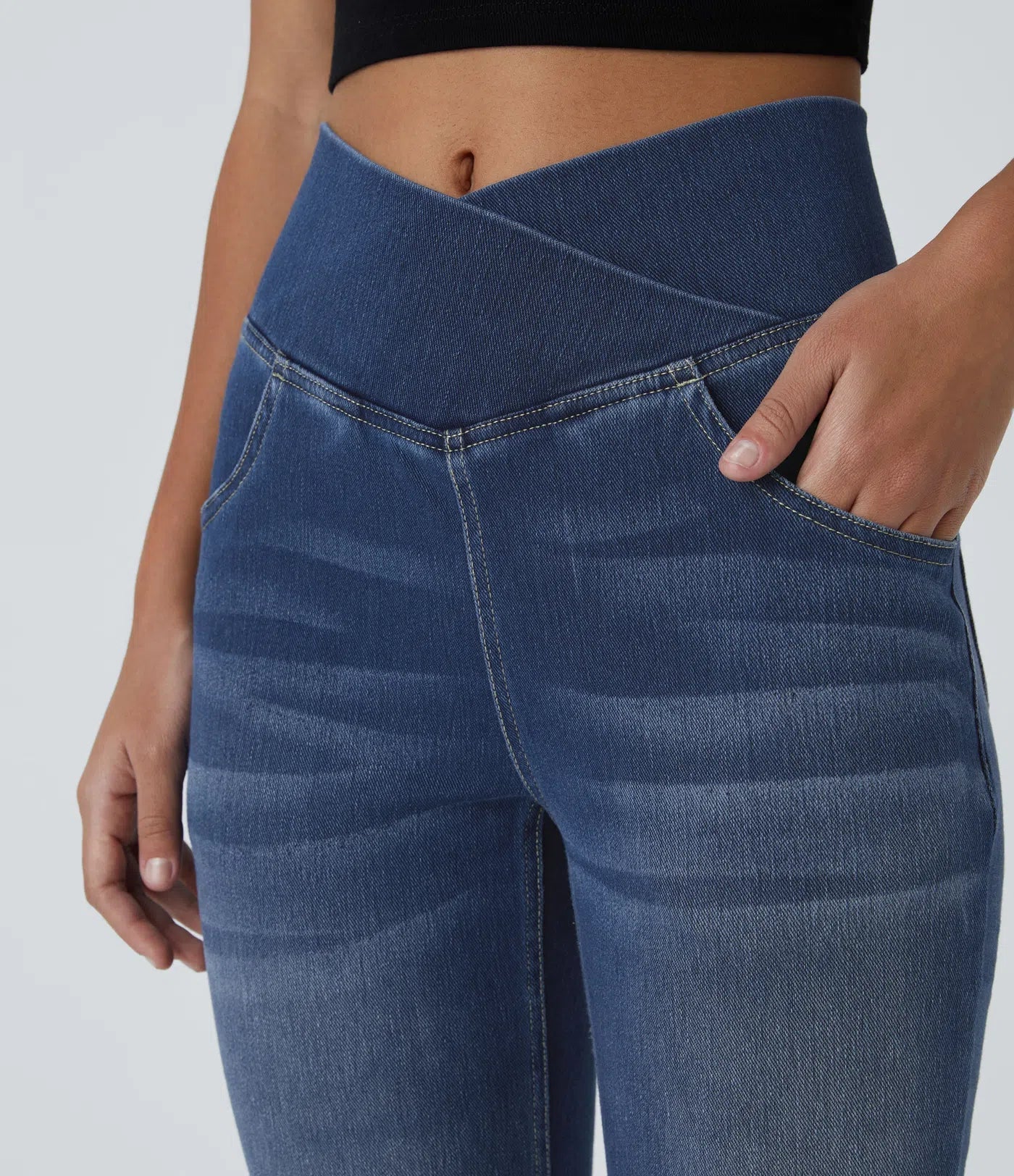 Pantalons Évasés Élastiques pour Femmes 8
