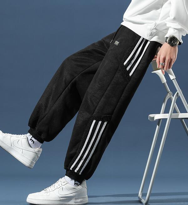 Pantalons de Jogging Homme Streetwear avec Rayures Latérales en Coton 4