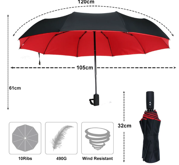 Parapluie Pliant Résistant aux Tempêtes 5