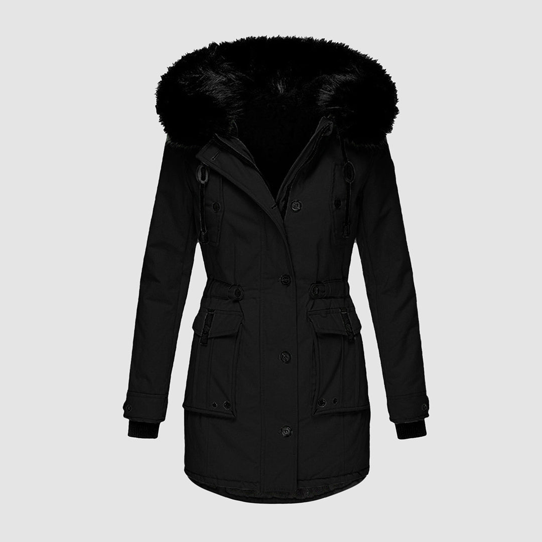 Parka Femme Confortable avec Capuche et Bordure 6