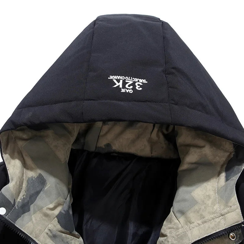 Parka Homme Hiver Moderne Avec Capuche Fixe et Poches Pratiques 4