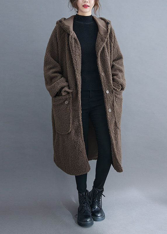 Parka d'hiver à manches longues avec capuche et poches 1