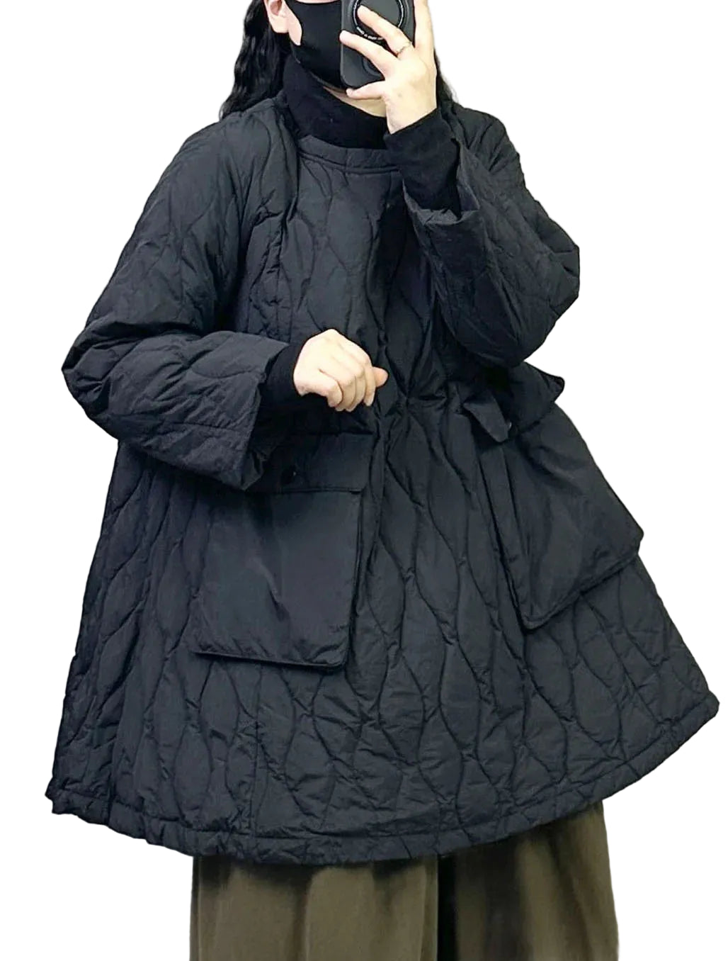 Parka d'hiver femme oversize avec grandes poches 0