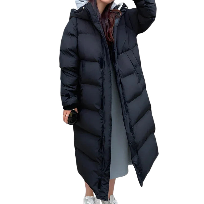 Parka longue matelassée pour femme, style imperméable 0