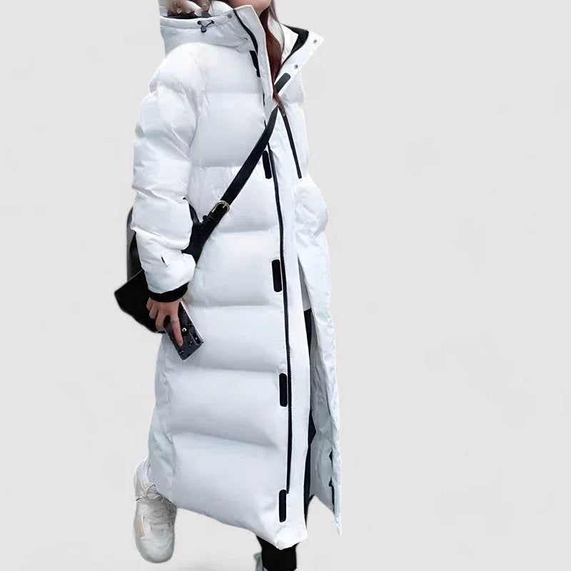 Parka longue matelassée pour femme, style imperméable 3