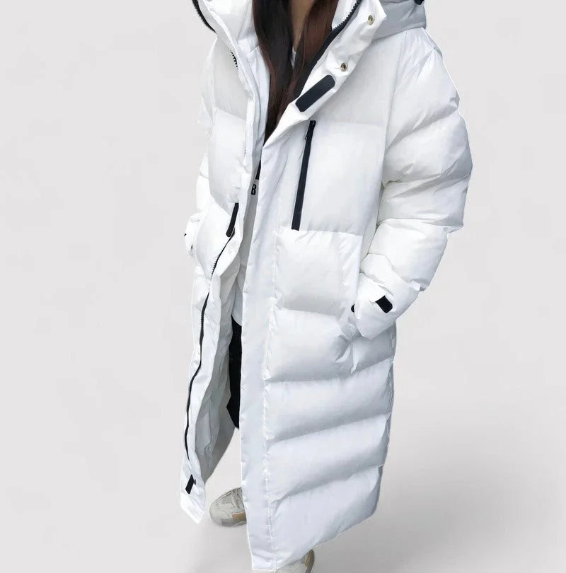 Parka longue matelassée pour femme, style imperméable 4