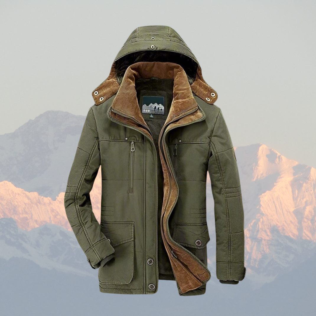Parka pour Homme Isolée avec Doublure en Fausse Fourrure 2