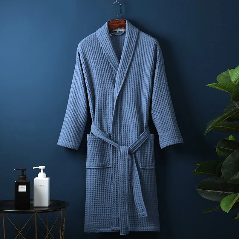 Peignoir Femme Unisexe en Tissu Respirant avec Poches et Ceinture 11