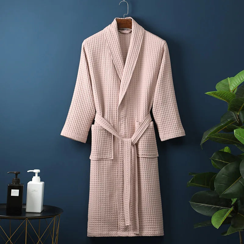 Peignoir Femme Unisexe en Tissu Respirant avec Poches et Ceinture 5