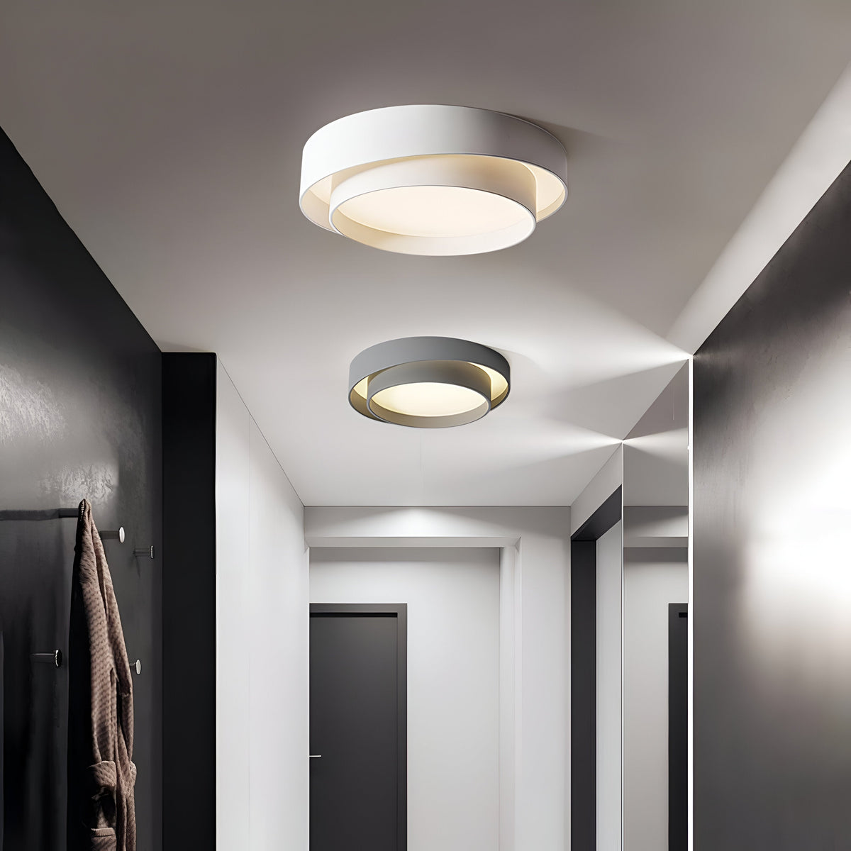 Plafonnier LED moderne en forme d'anneau pour chambre et salon 7