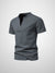 Polo Homme Casual Col V Tissu Mélangé 2