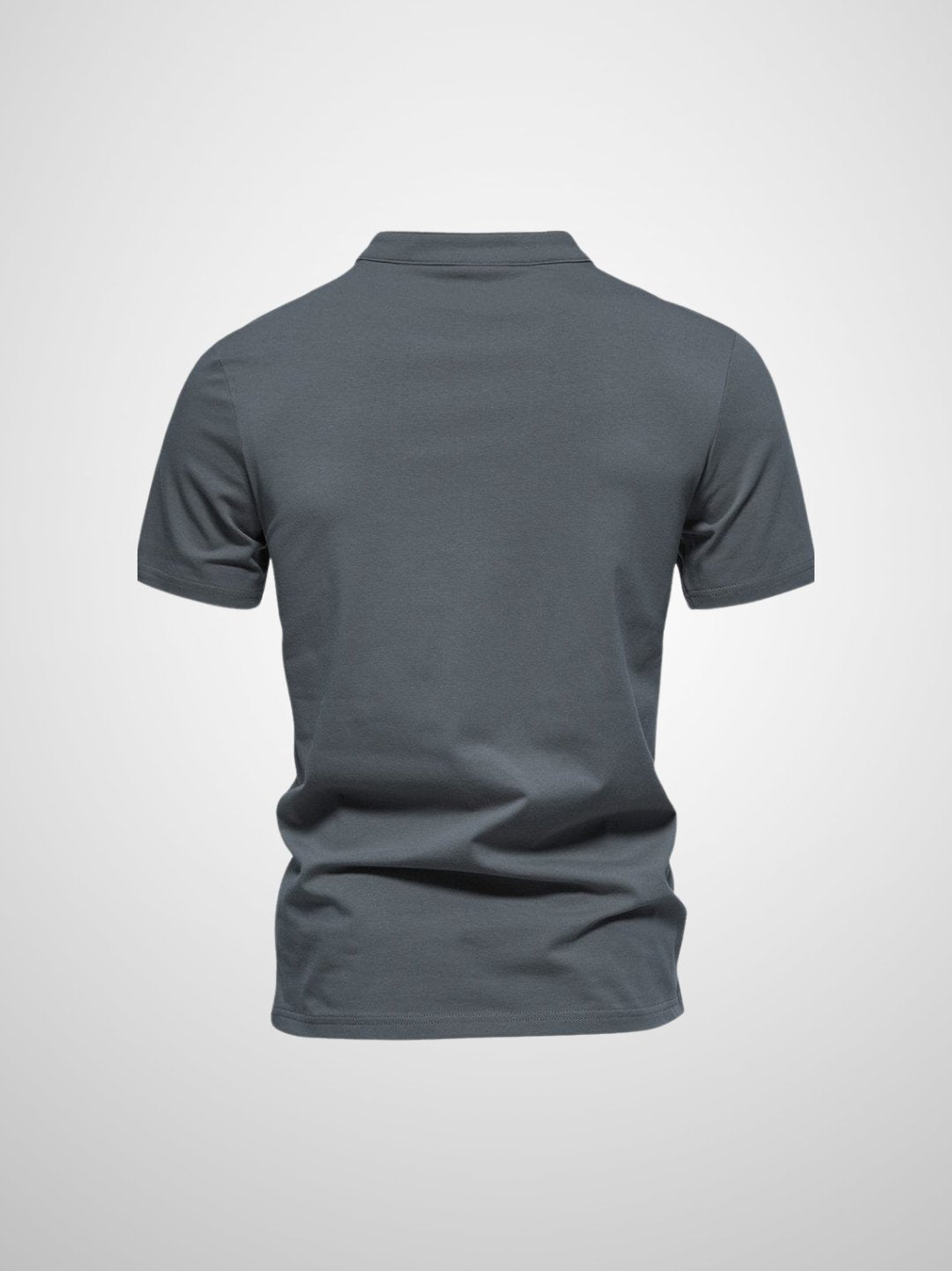 Polo Homme Casual Col V Tissu Mélangé 3