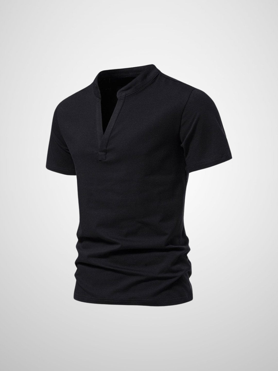 Polo Homme Casual Col V Tissu Mélangé 5