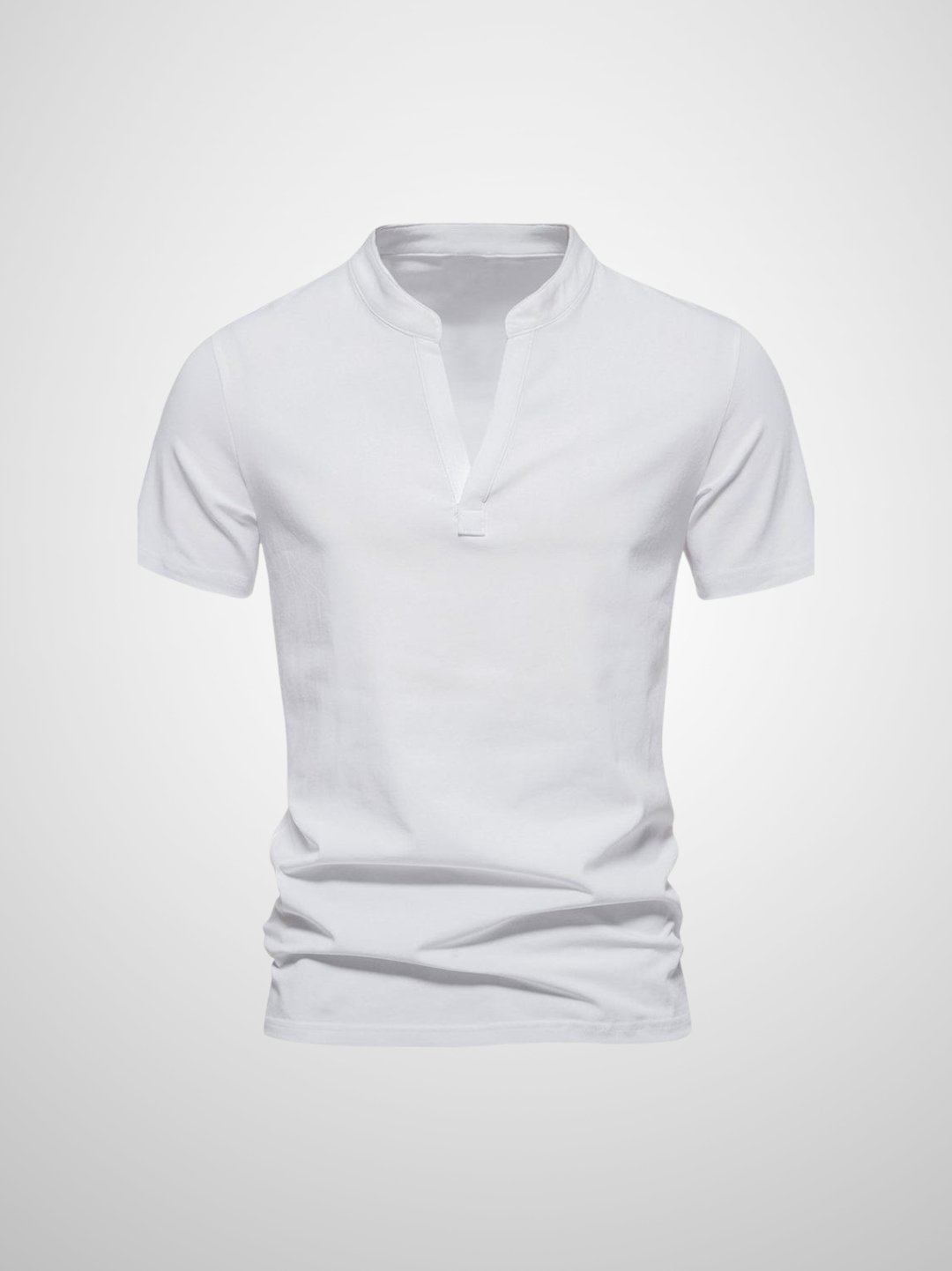 Polo Homme Casual Col V Tissu Mélangé 7