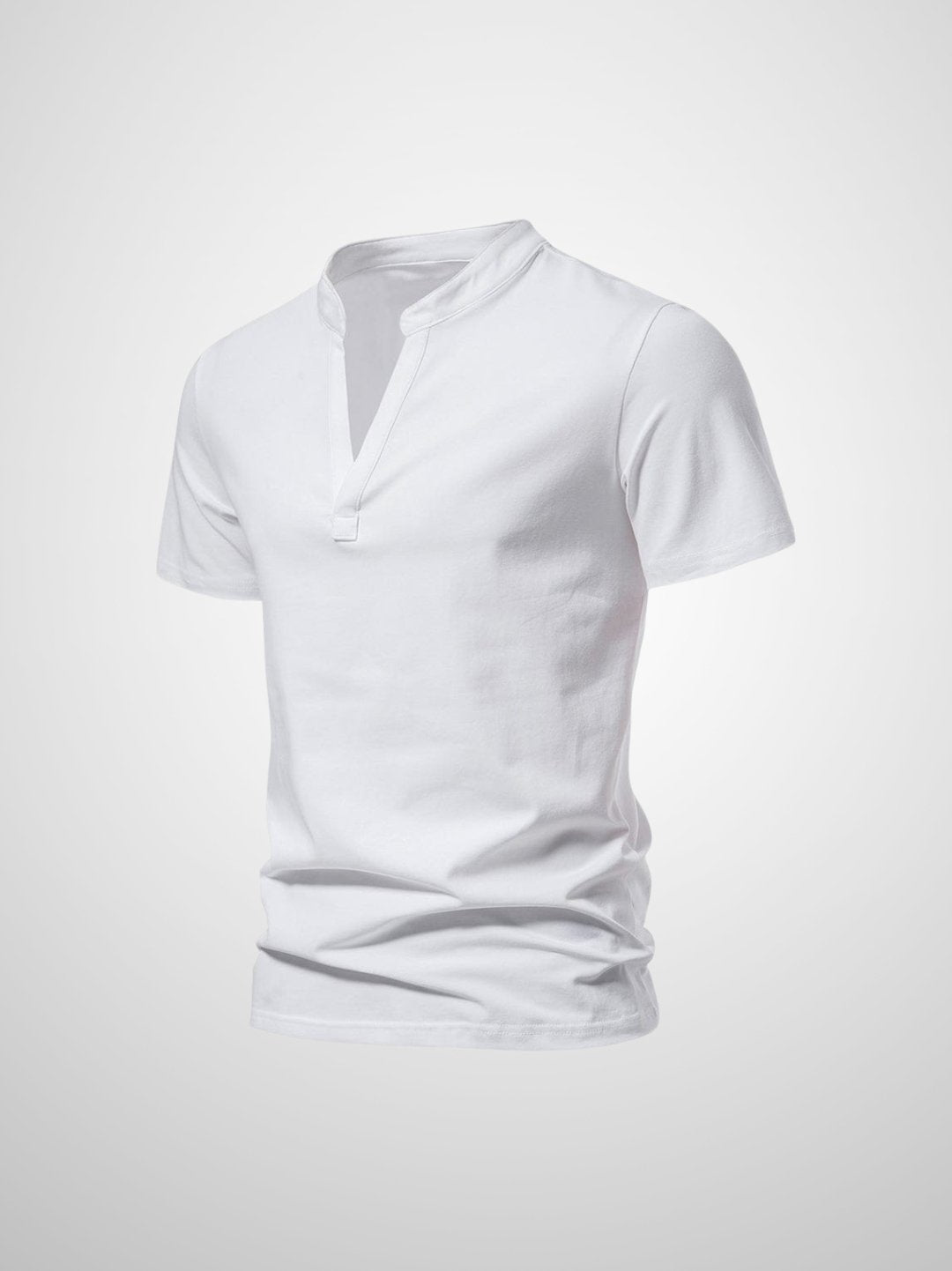 Polo Homme Casual Col V Tissu Mélangé 8