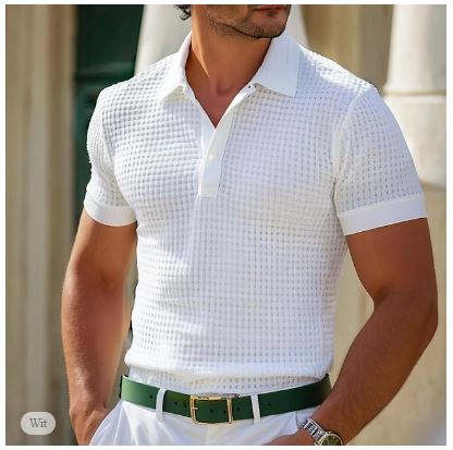 Polo Homme Classique à Col Revers Décontracté 1
