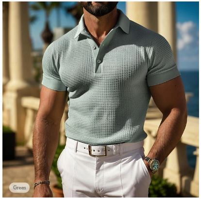 Polo Homme Classique à Col Revers Décontracté 4