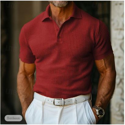 Polo Homme Classique à Col Revers Décontracté 5