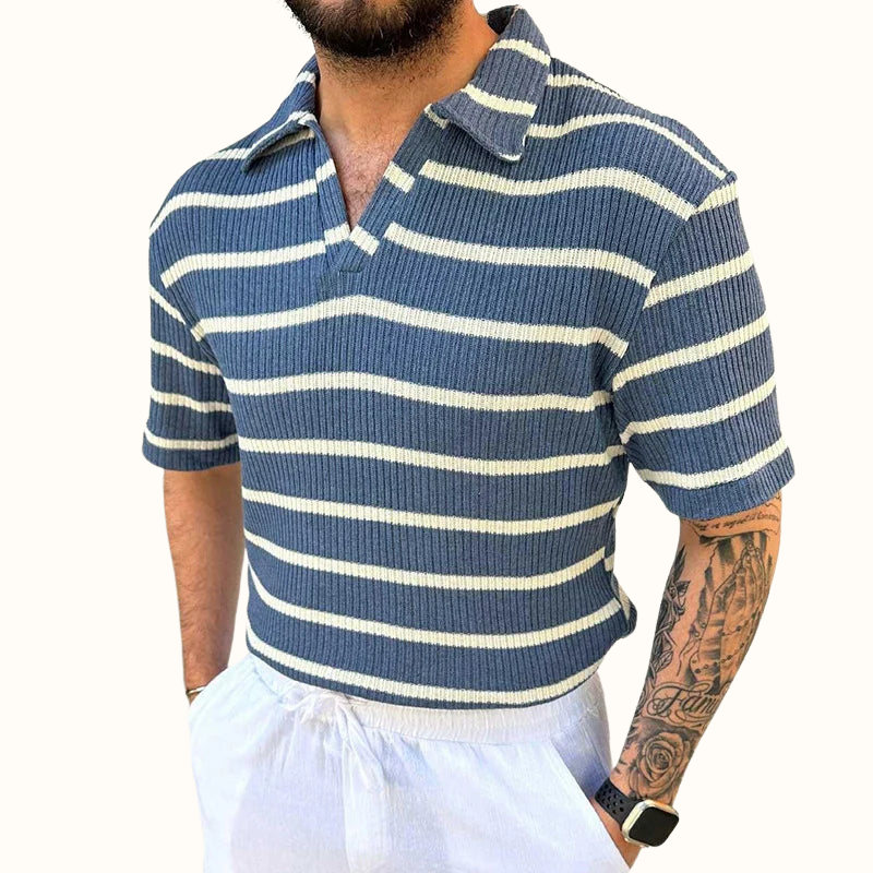 Polo Homme Col Détendu Style Décontracté 1