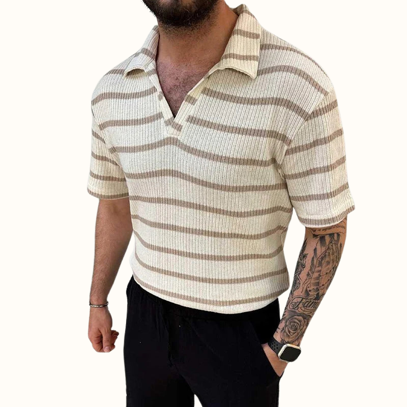 Polo Homme Col Détendu Style Décontracté 3