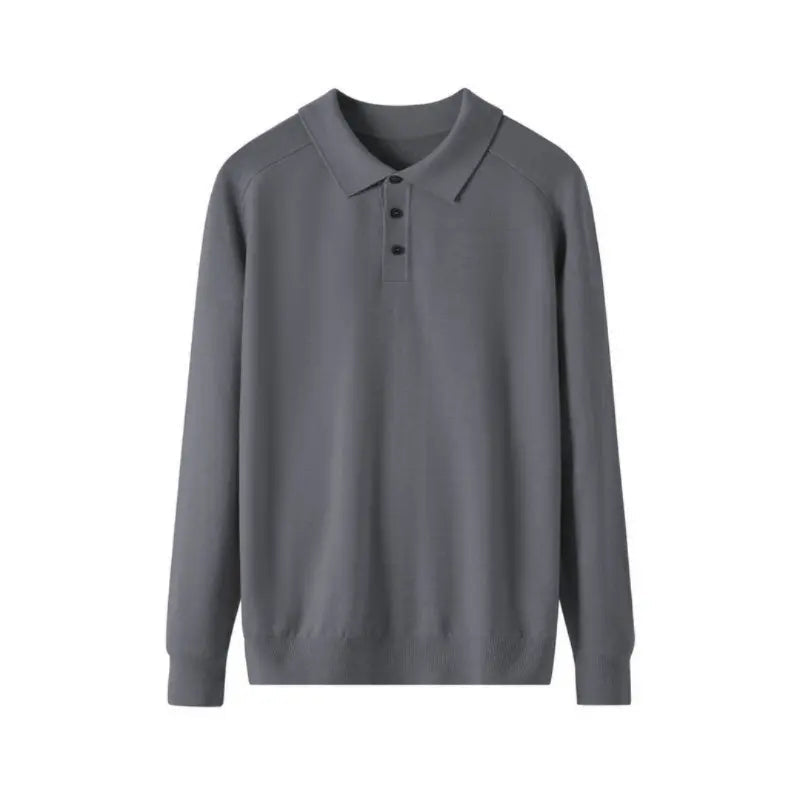 Polo Homme Coupe Personnalisée Manches Longues Décontracté 0
