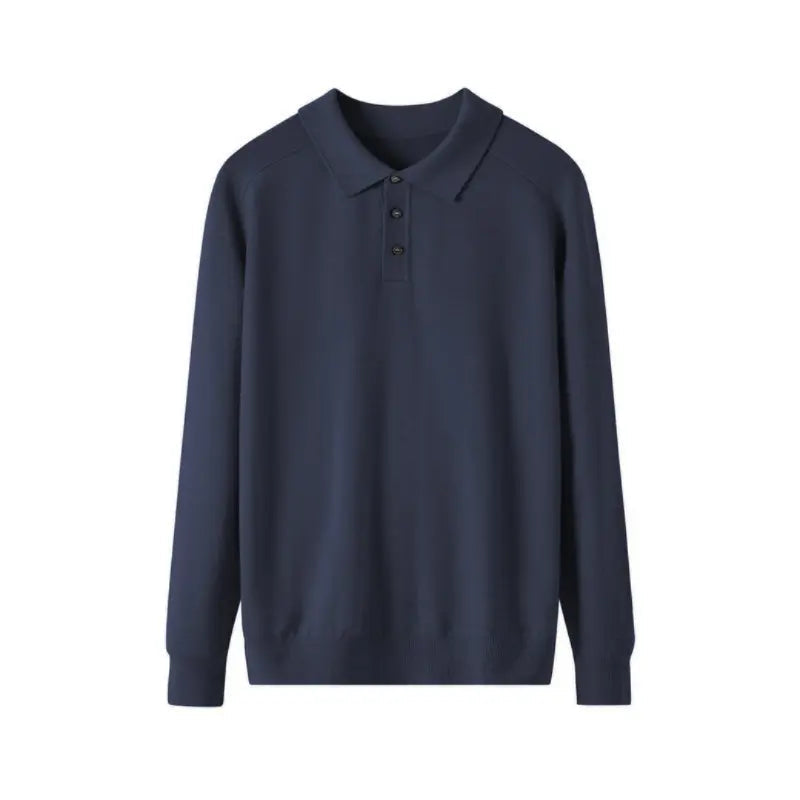 Polo Homme Coupe Personnalisée Manches Longues Décontracté 3