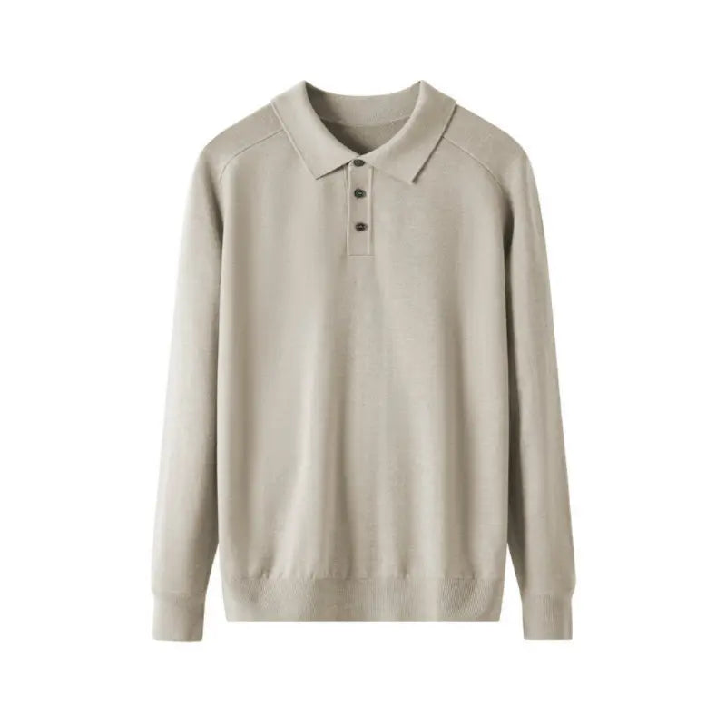Polo Homme Coupe Personnalisée Manches Longues Décontracté 4