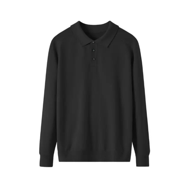 Polo Homme Coupe Personnalisée Manches Longues Décontracté 5