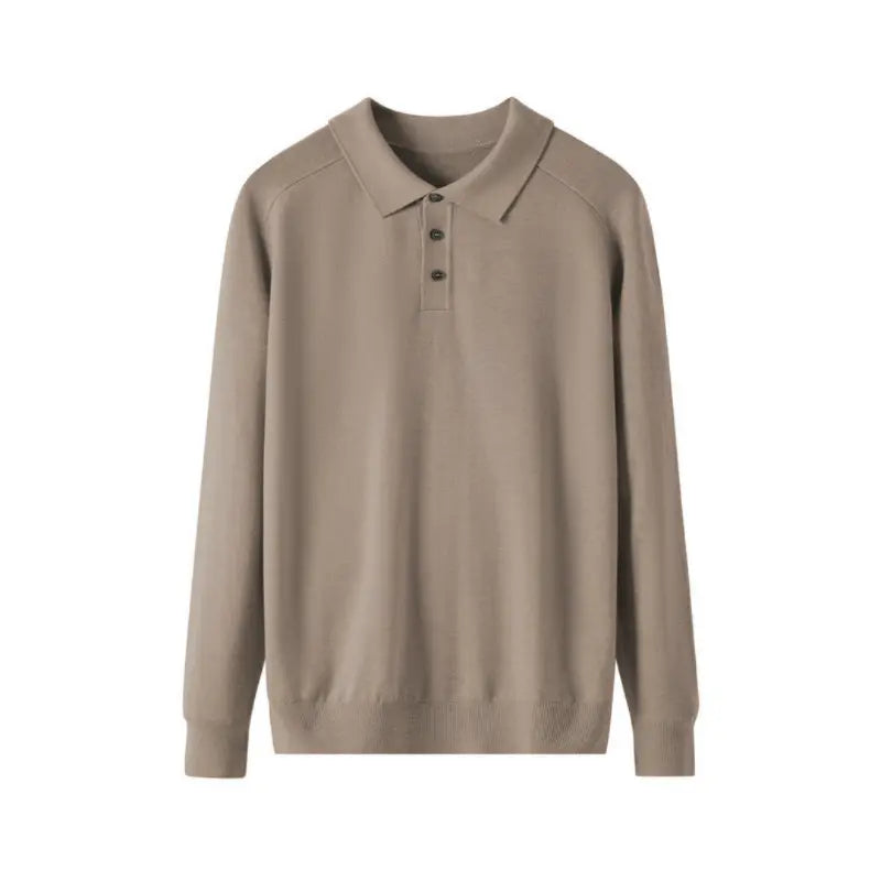 Polo Homme Coupe Personnalisée Manches Longues Décontracté 8