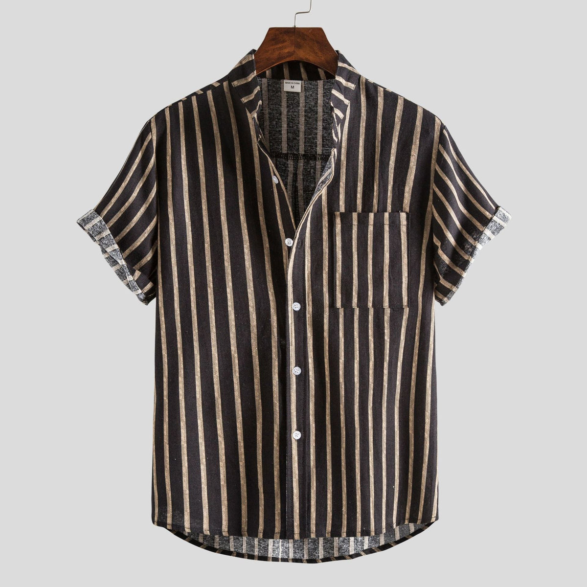 Polo Homme Imprimé Éclatant Manche Longue Coton Doux 4