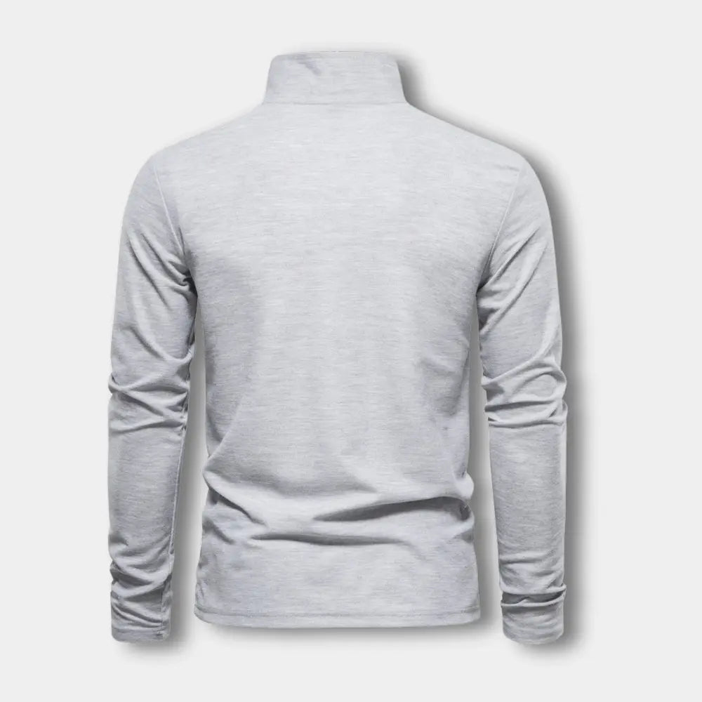 Polo Homme Manches Longues Col Ouvert Contrasté 2