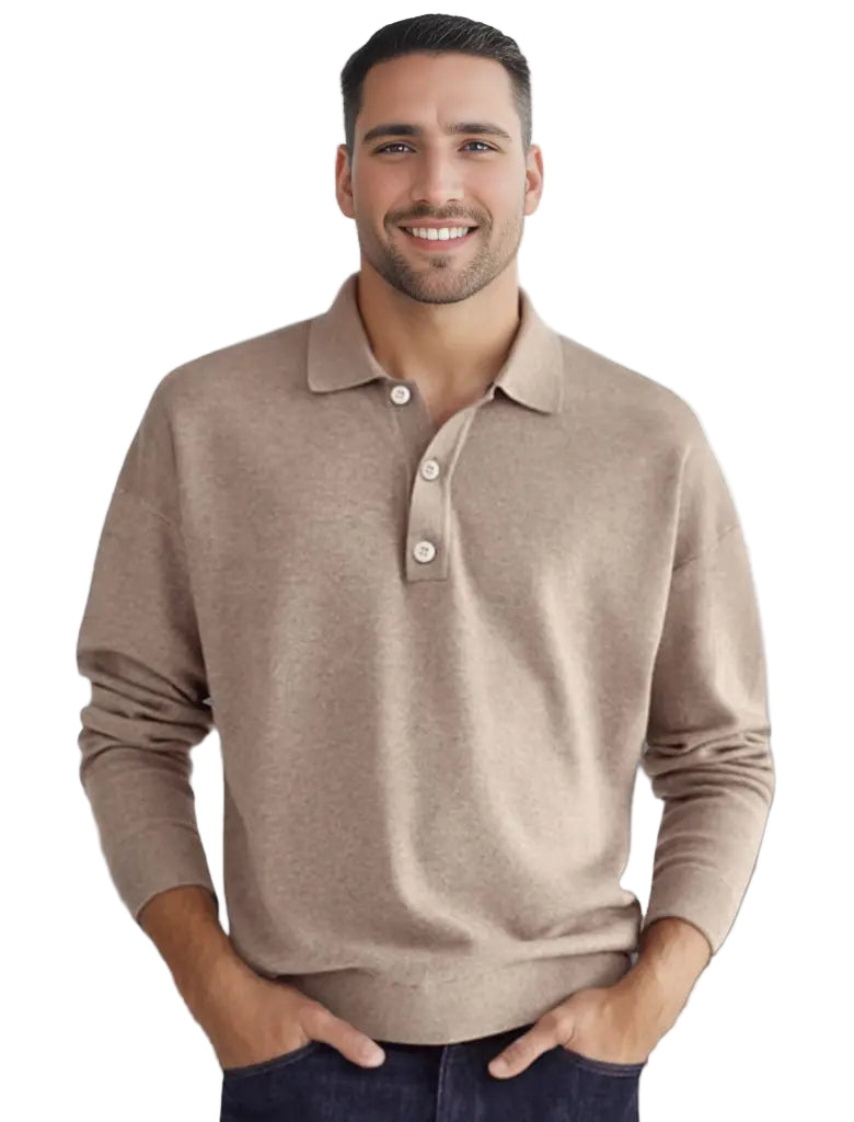 Polo Homme Piqué Long Ajusté Élégant 0