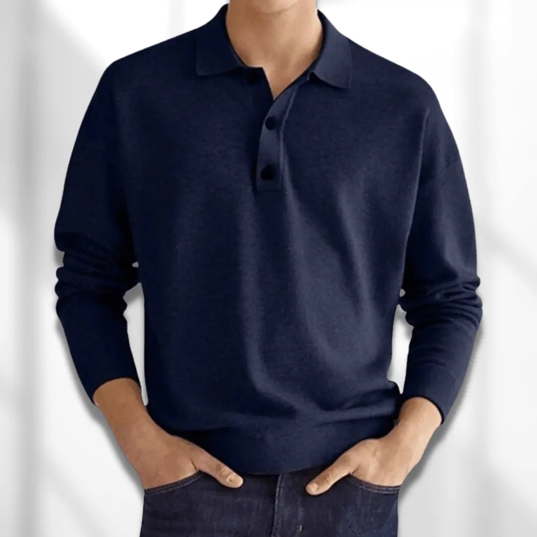 Polo Homme Piqué Long Ajusté Élégant 3