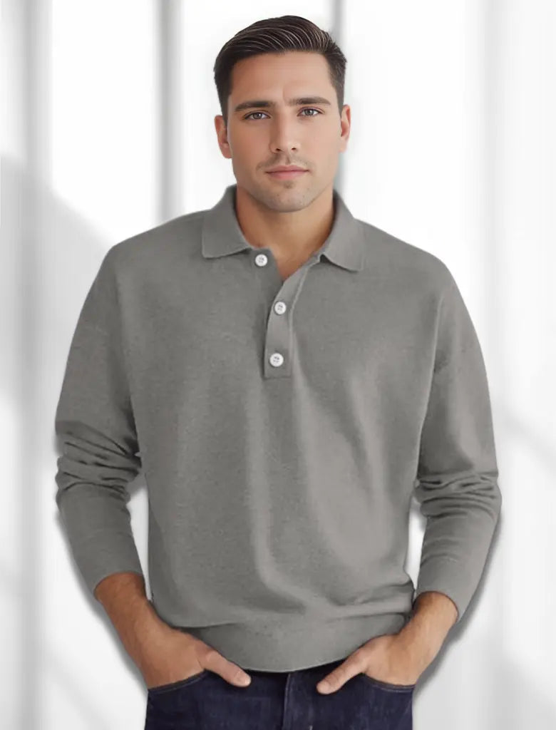 Polo Homme Piqué Long Ajusté Élégant 4
