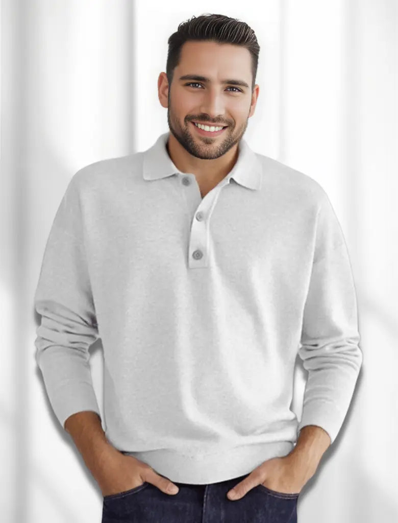 Polo Homme Piqué Long Ajusté Élégant 5