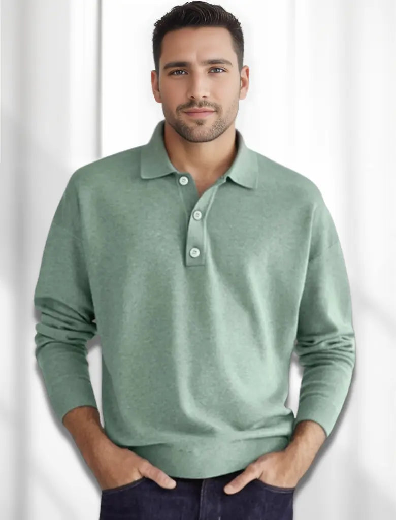 Polo Homme Piqué Long Ajusté Élégant 6