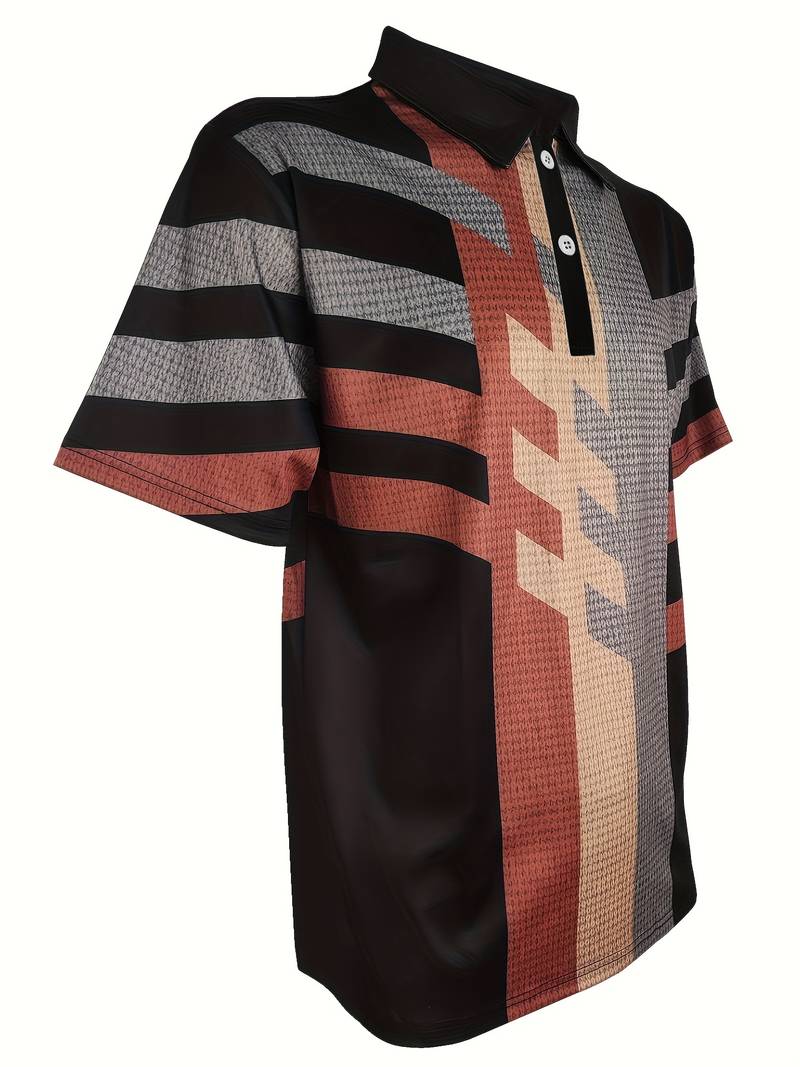 Polo Homme Style Vintage à Bouton 1/4 Casual 7