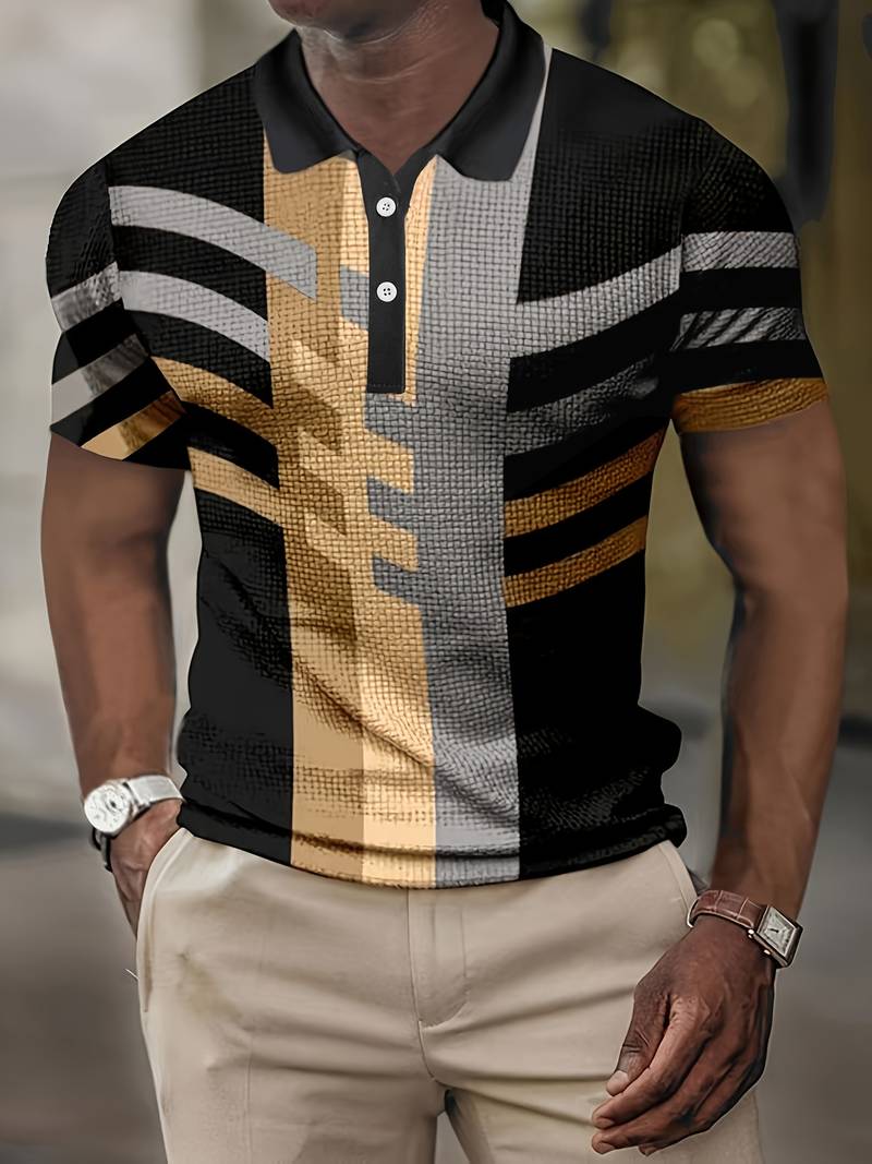 Polo Homme Style Vintage à Bouton 1/4 Casual 9