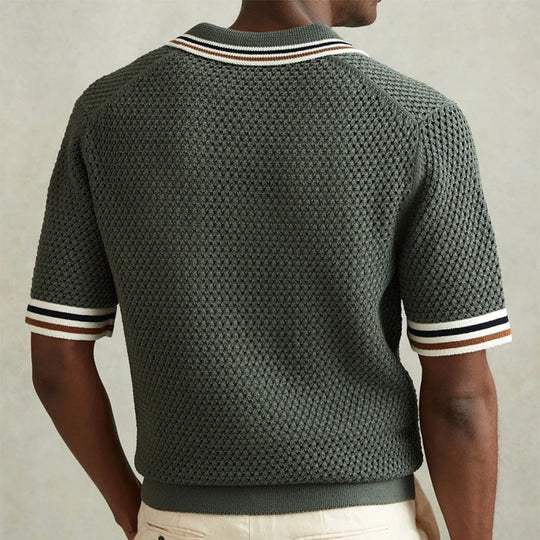Polo Homme à Manches Courtes avec Poche et Col Structuré 2