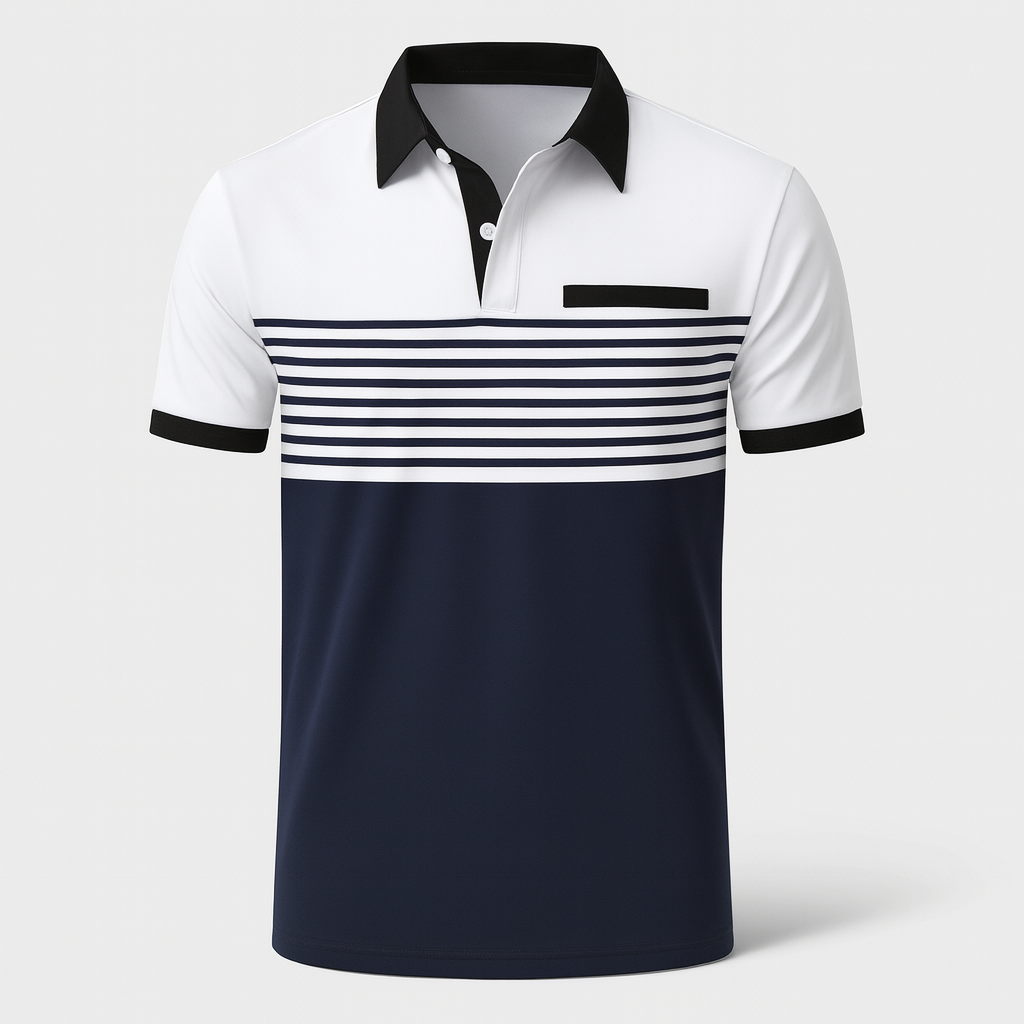 Polo d'été à rayures pour homme décontracté 2