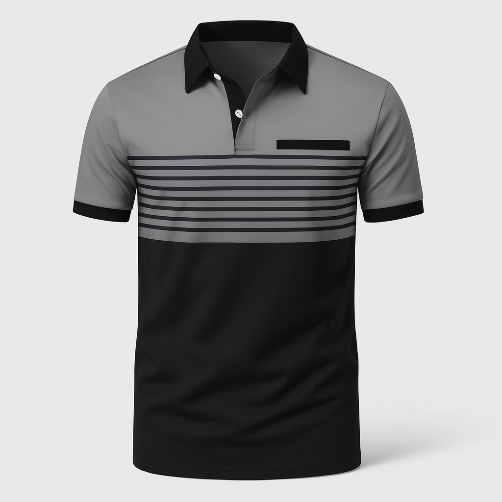 Polo d'été à rayures pour homme décontracté 4